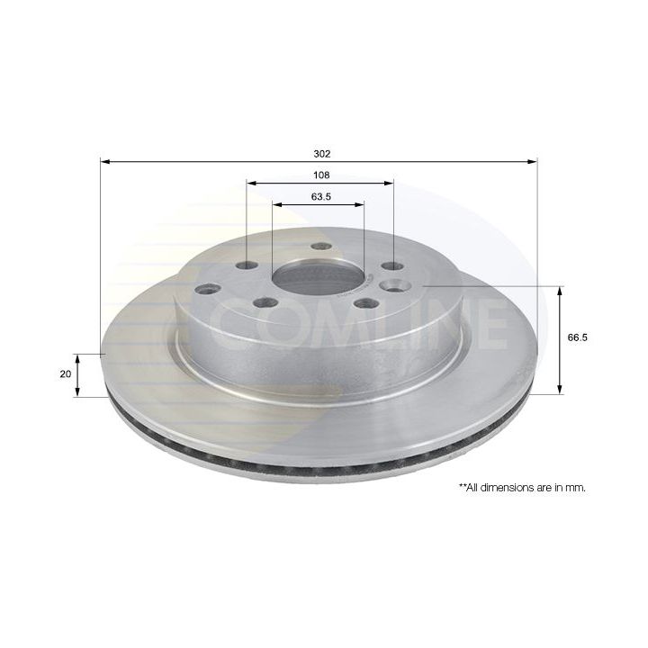 Stabdžių diskas COMLINE ADC1327V