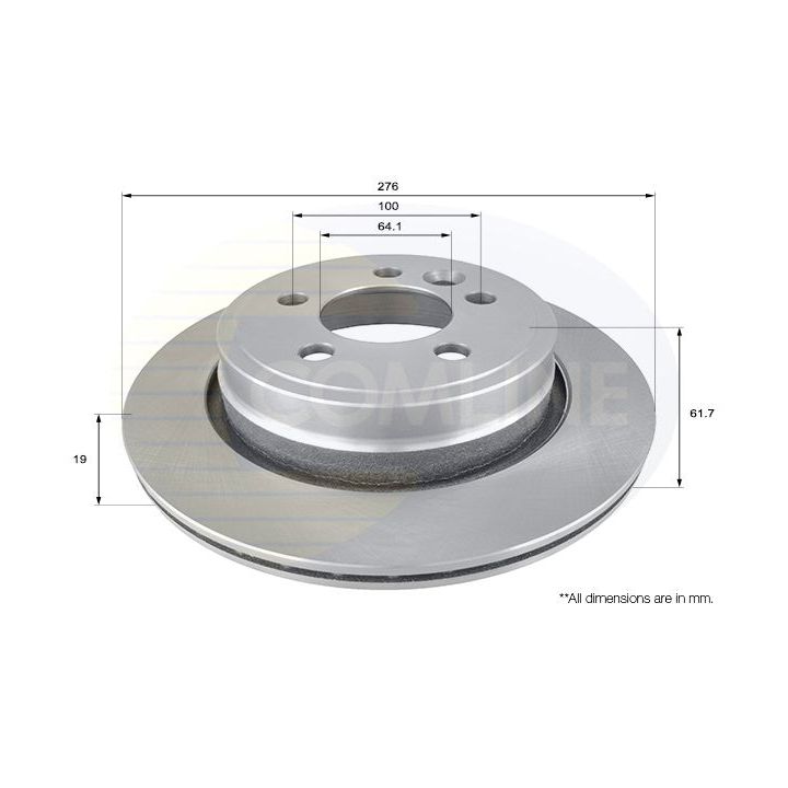 Stabdžių diskas COMLINE ADC1337V