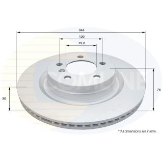 Stabdžių diskas COMLINE ADC1340V