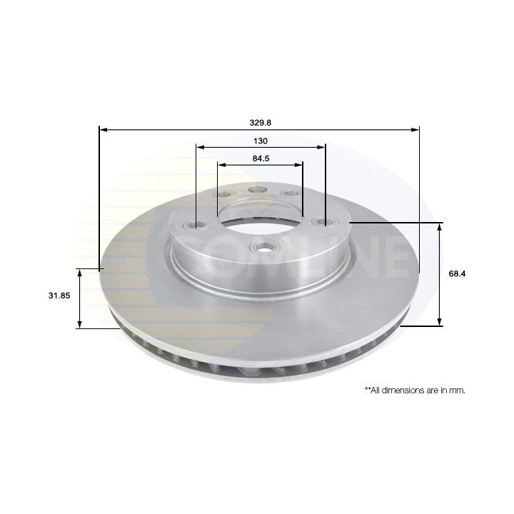 Stabdžių diskas COMLINE ADC1475V