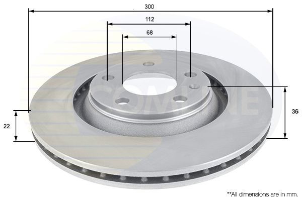 Stabdžių diskas COMLINE ADC1485V