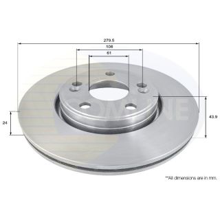 Stabdžių diskas COMLINE ADC1516V