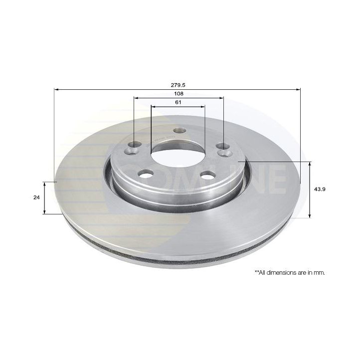 Stabdžių diskas COMLINE ADC1516V