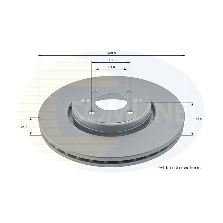 Stabdžių diskas COMLINE ADC1517V