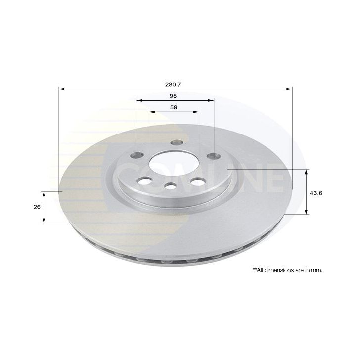 Stabdžių diskas COMLINE ADC1522V