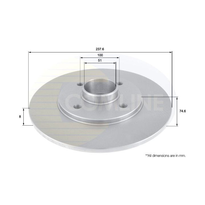 Stabdžių diskas COMLINE ADC1526