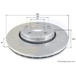 Stabdžių diskas COMLINE ADC1538V