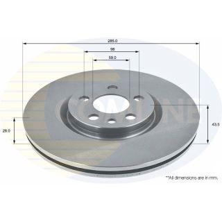 Stabdžių diskas COMLINE ADC1546V