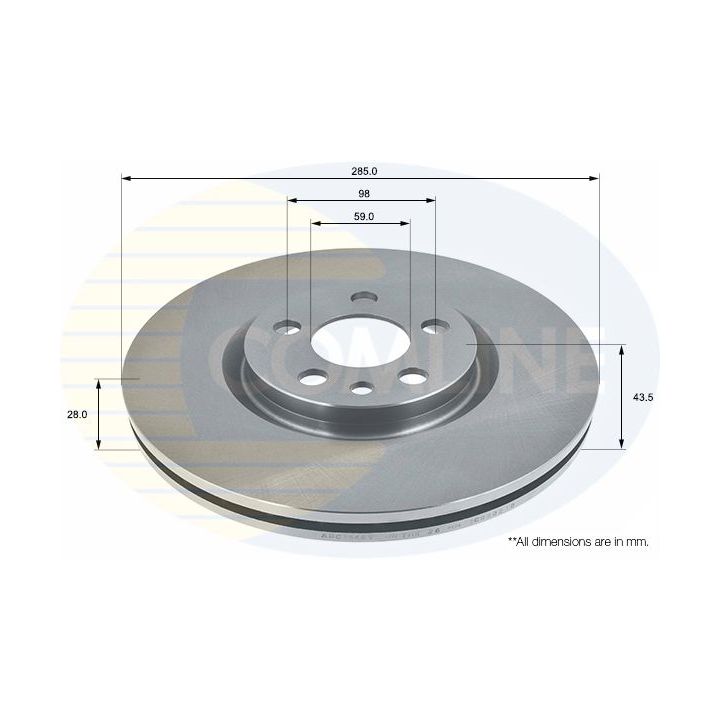 Stabdžių diskas COMLINE ADC1546V