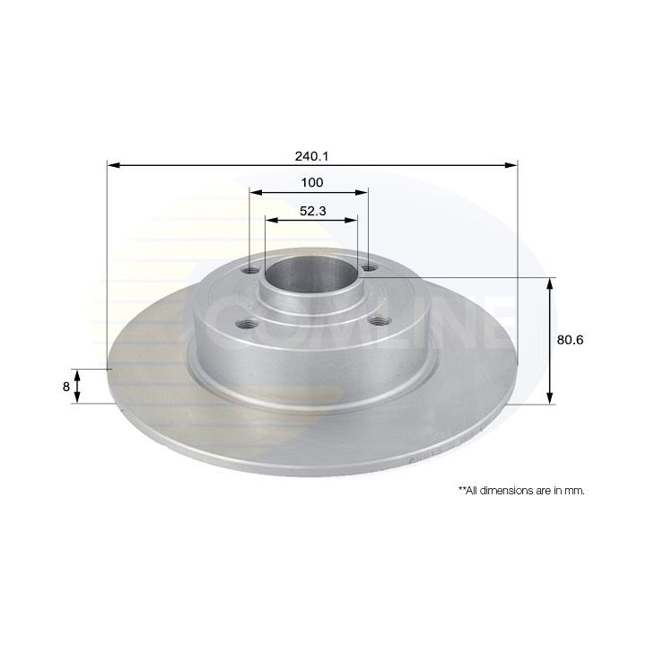 Stabdžių diskas COMLINE ADC1555