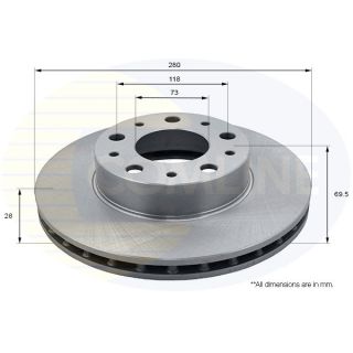 Stabdžių diskas COMLINE ADC1571V