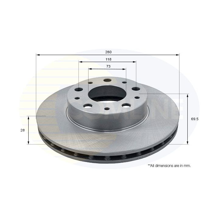 Stabdžių diskas COMLINE ADC1571V