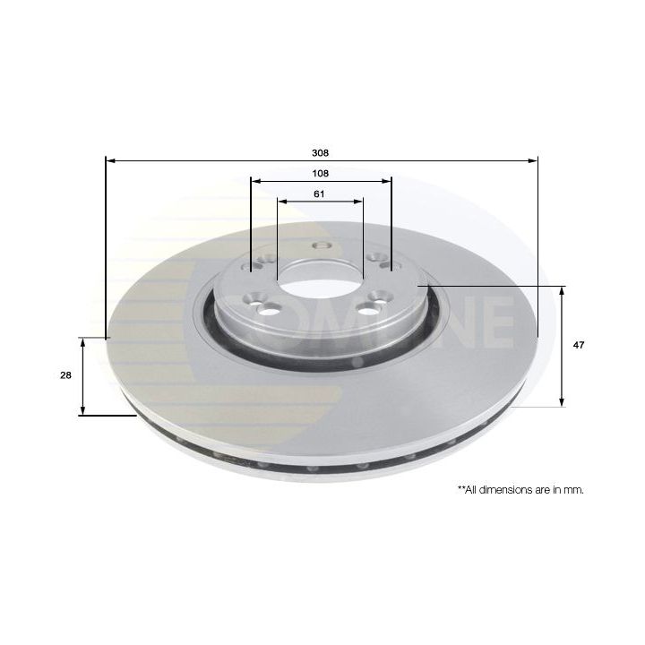 Stabdžių diskas COMLINE ADC1576V