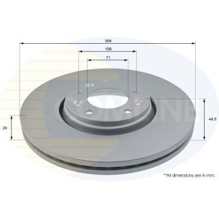 Stabdžių diskas COMLINE ADC1579V