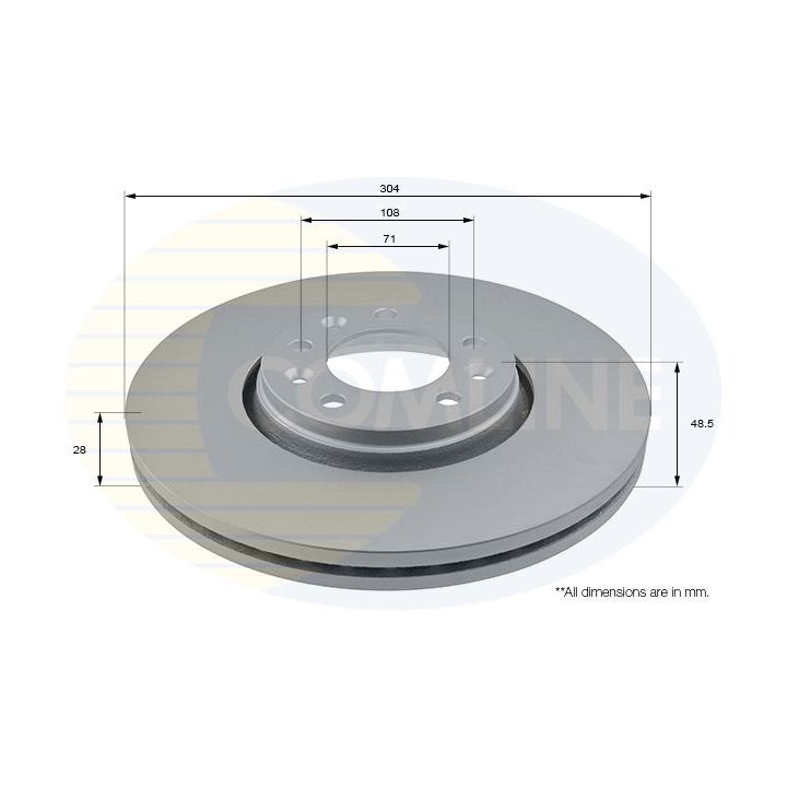 Stabdžių diskas COMLINE ADC1579V
