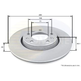 Stabdžių diskas COMLINE ADC1580V