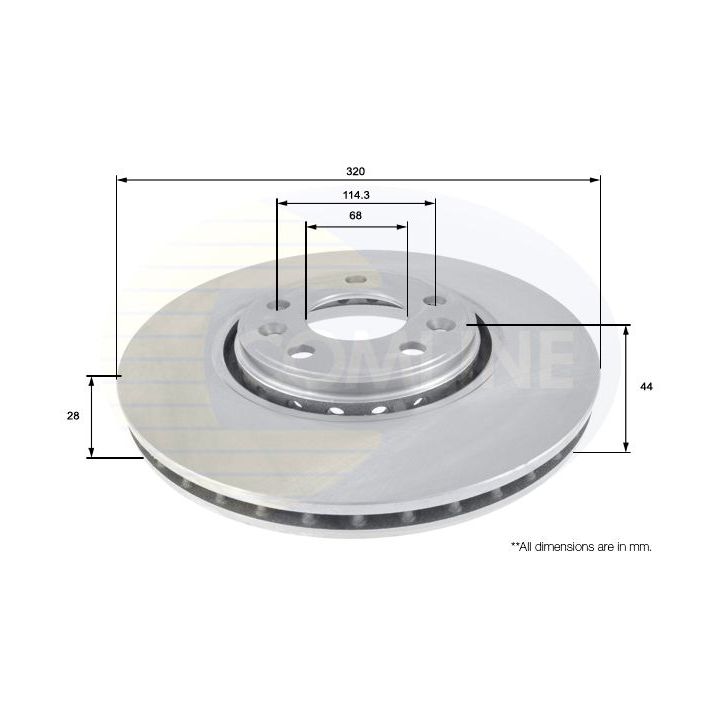 Stabdžių diskas COMLINE ADC1582V