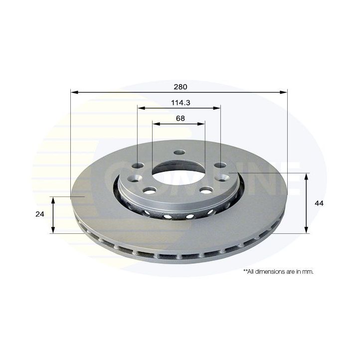 Stabdžių diskas COMLINE ADC1585V
