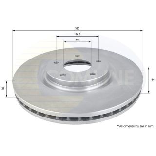 Stabdžių diskas COMLINE ADC1587V