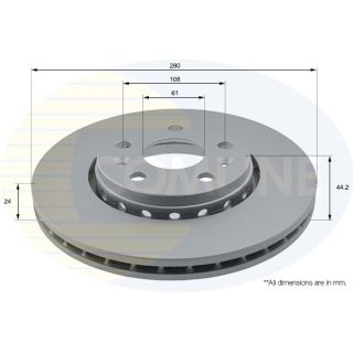 Stabdžių diskas COMLINE ADC1593V