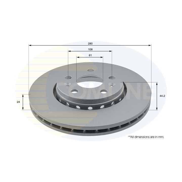 Stabdžių diskas COMLINE ADC1593V