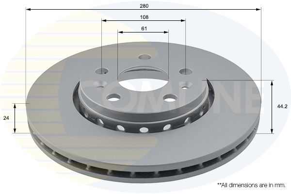 Stabdžių diskas COMLINE ADC1593V