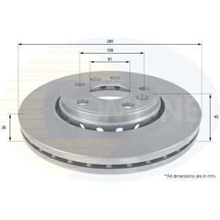Stabdžių diskas COMLINE ADC1672V