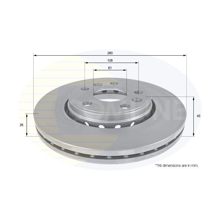 Stabdžių diskas COMLINE ADC1672V