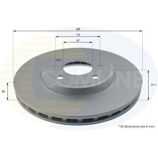 Stabdžių diskas COMLINE ADC1673V
