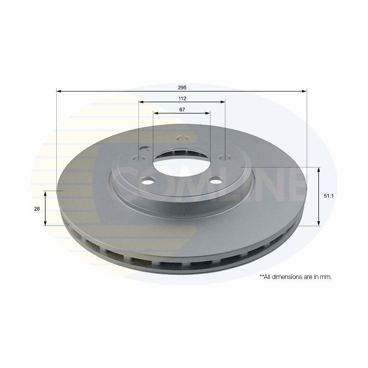 Stabdžių diskas COMLINE ADC1673V