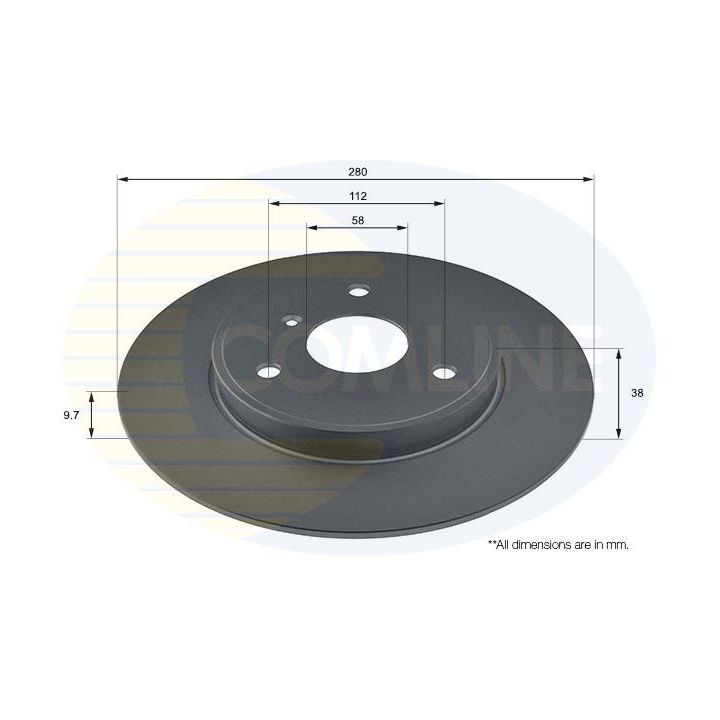 Stabdžių diskas COMLINE ADC1681