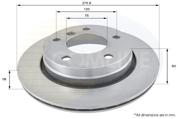Stabdžių diskas COMLINE ADC1704V
