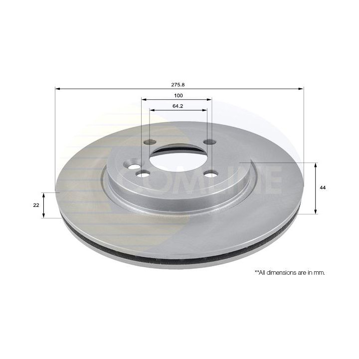 Stabdžių diskas COMLINE ADC1713V
