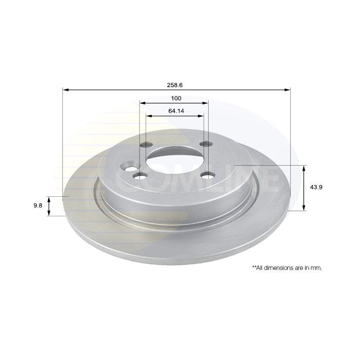 Stabdžių diskas COMLINE ADC1714