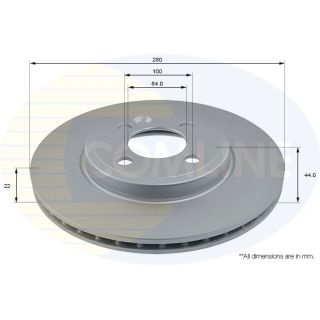 Stabdžių diskas COMLINE ADC1734V