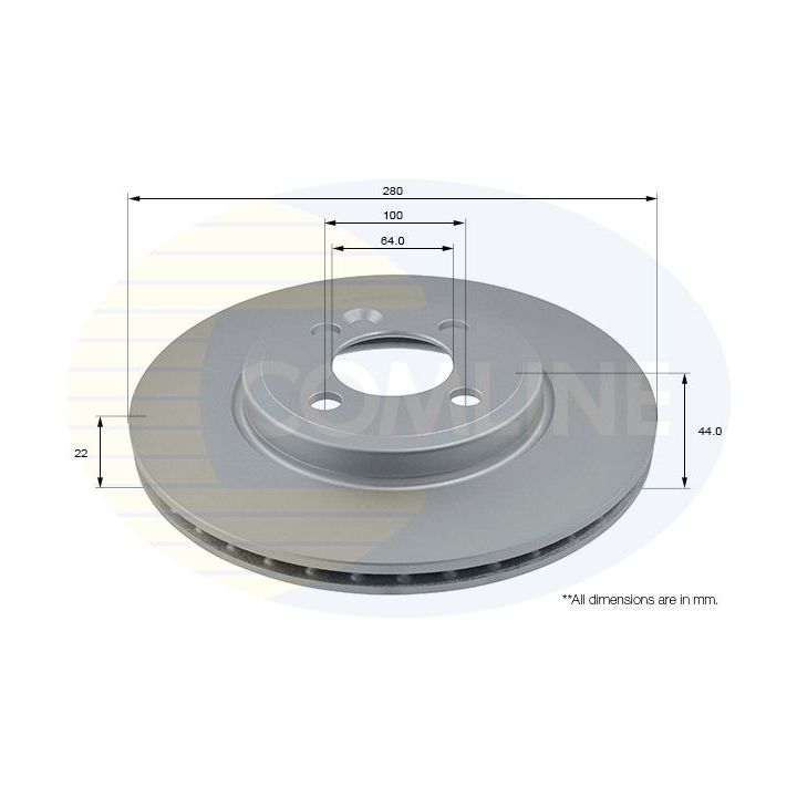 Stabdžių diskas COMLINE ADC1734V