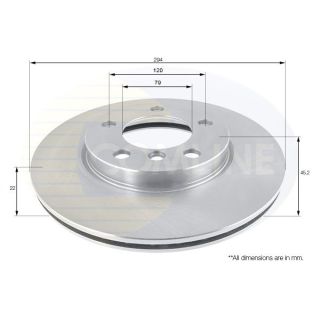 Stabdžių diskas COMLINE ADC1775V