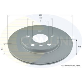 Stabdžių diskas COMLINE ADC1786V