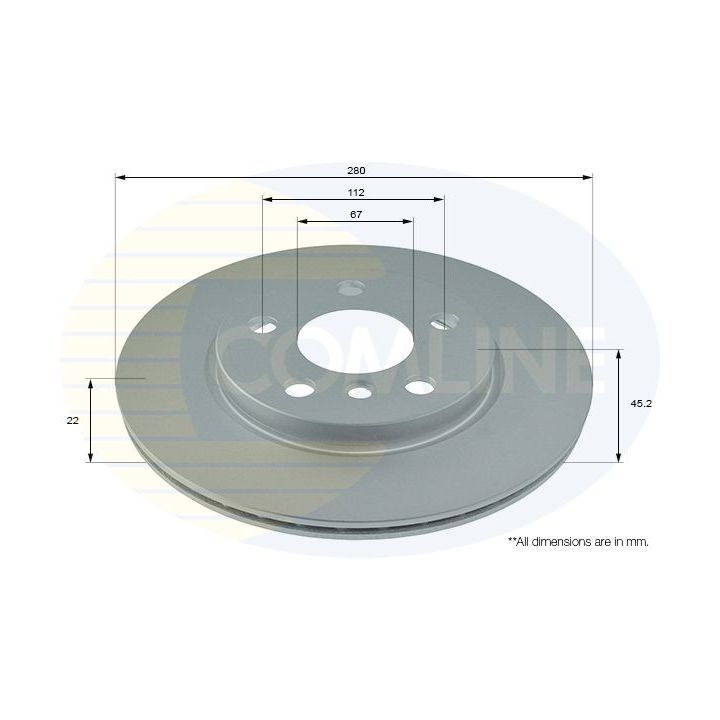 Stabdžių diskas COMLINE ADC1786V