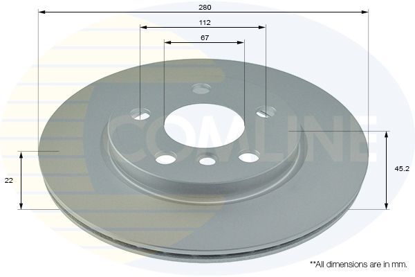 Stabdžių diskas COMLINE ADC1786V
