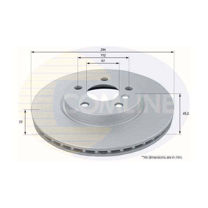 Stabdžių diskas COMLINE ADC1792V