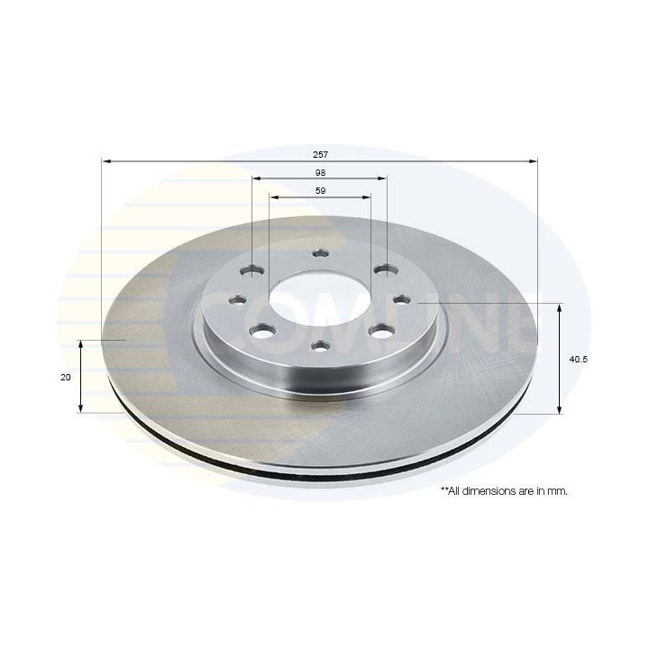 Stabdžių diskas COMLINE ADC1803V