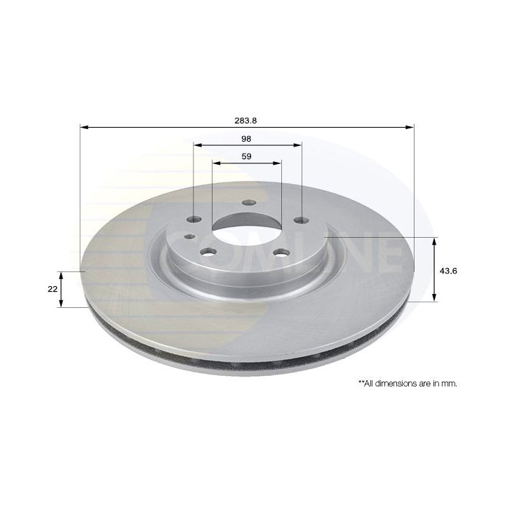 Stabdžių diskas COMLINE ADC1805V