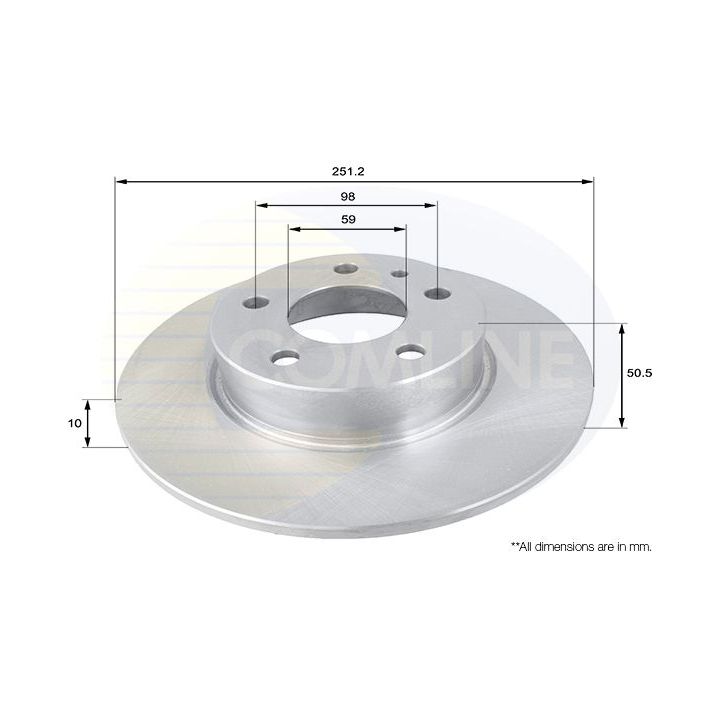 Stabdžių diskas COMLINE ADC1806