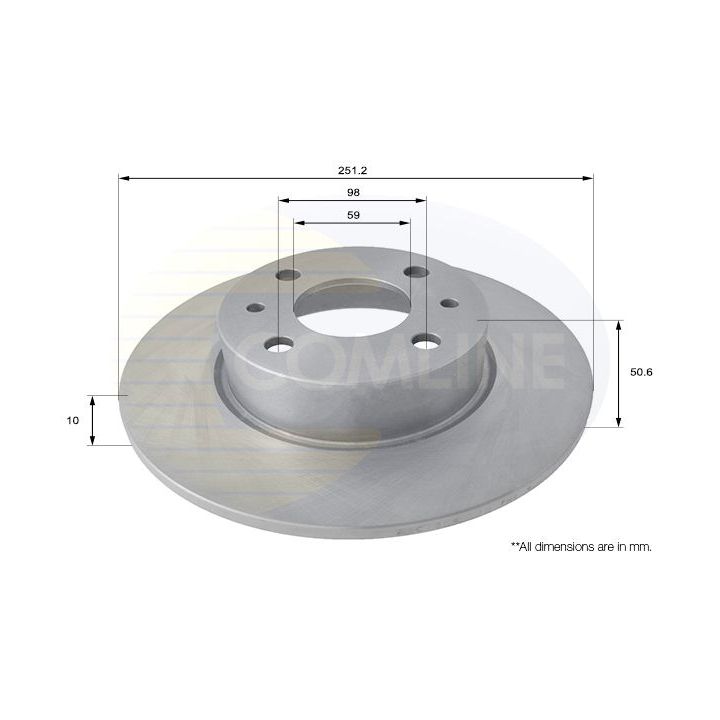 Stabdžių diskas COMLINE ADC1809