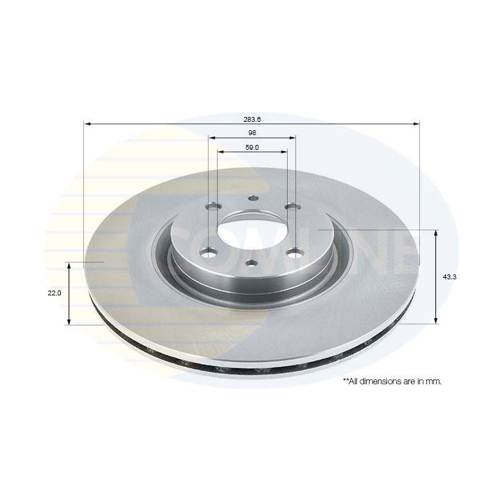 Stabdžių diskas COMLINE ADC1811V