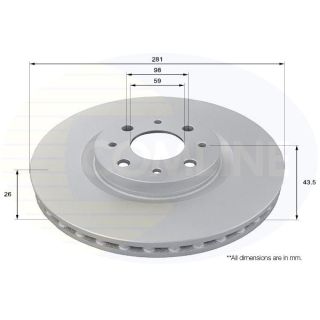 Stabdžių diskas COMLINE ADC1814V
