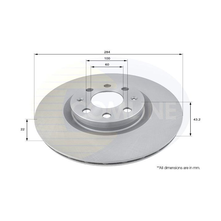 Stabdžių diskas COMLINE ADC1819V
