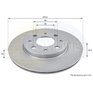 Stabdžių diskas COMLINE ADC1821V