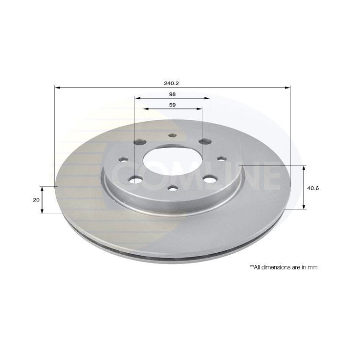 Stabdžių diskas COMLINE ADC1821V